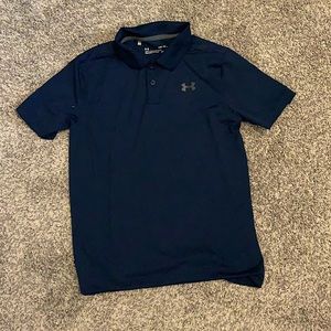 Boys Navy Colored Under Armour Polo